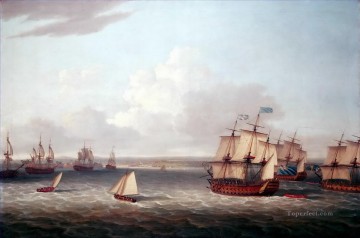 海戦 Painting - イギリス艦隊 ハバナ海戦に参戦